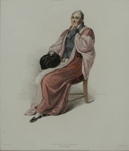 Doctor in de geneeskunde in vol ornaat, gegraveerd door J. Agar, gepubliceerd in R. Ackermann